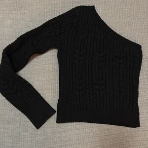 Princess Polly Black Off-the-Shoulder Sweater